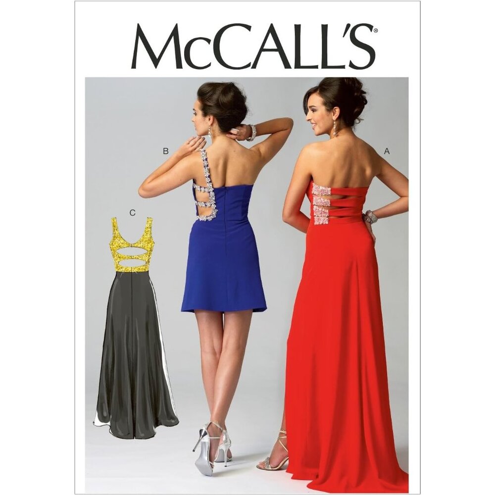 McCalls Sewing Pattern M6894 Dress Gown Cocktail Miss Size 4-12